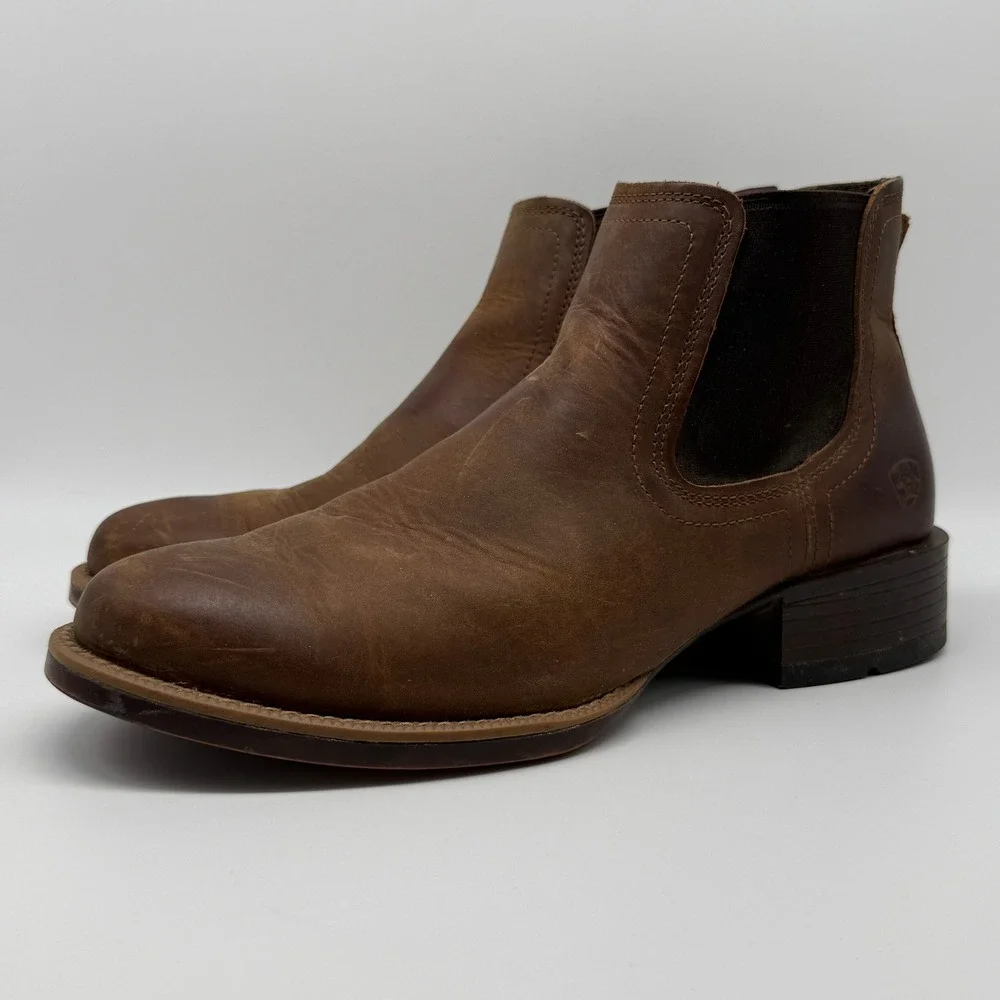 Ariat Wexford Chelsea Boots Brown Leather Waterproof 10040374 Mens 10 D